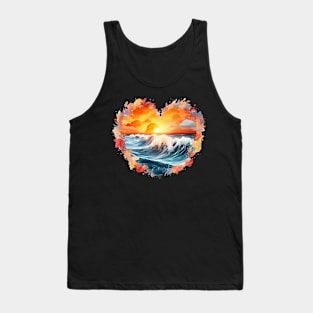 Watercolor Sunset Tank Top